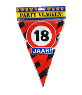 Vlaggenlijn 18 jaar Verkeersbord 10m